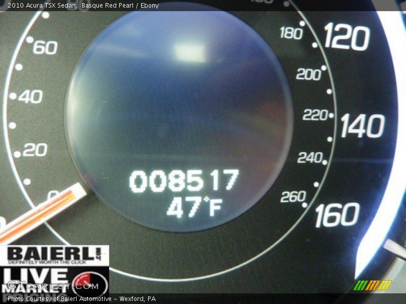 Basque Red Pearl / Ebony 2010 Acura TSX Sedan