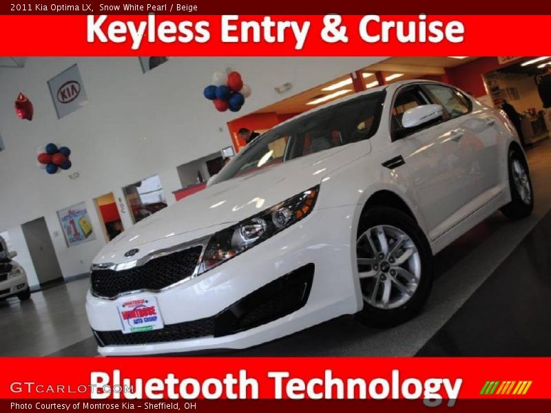 Snow White Pearl / Beige 2011 Kia Optima LX
