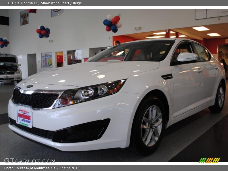Snow White Pearl / Beige 2011 Kia Optima LX