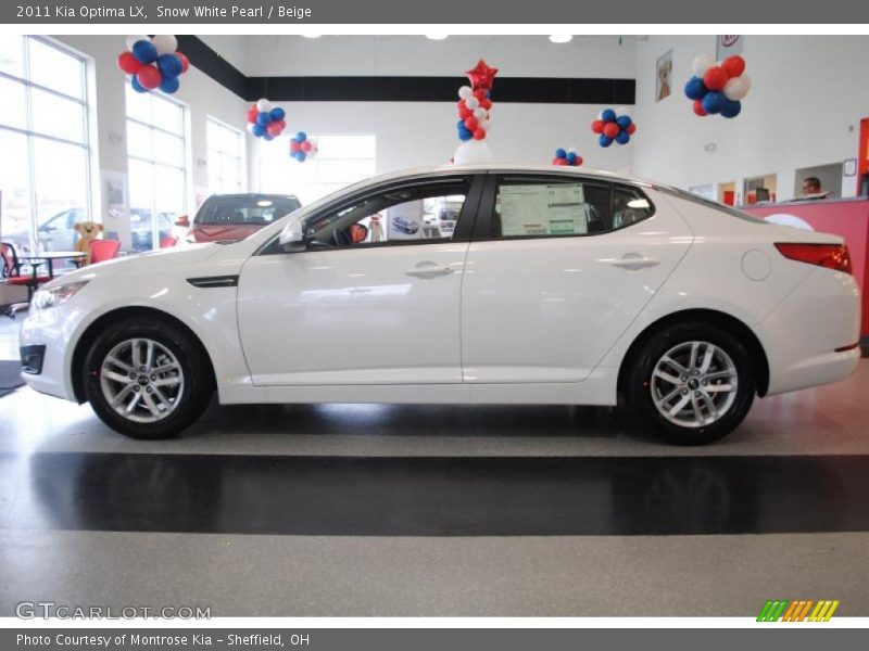 Snow White Pearl / Beige 2011 Kia Optima LX