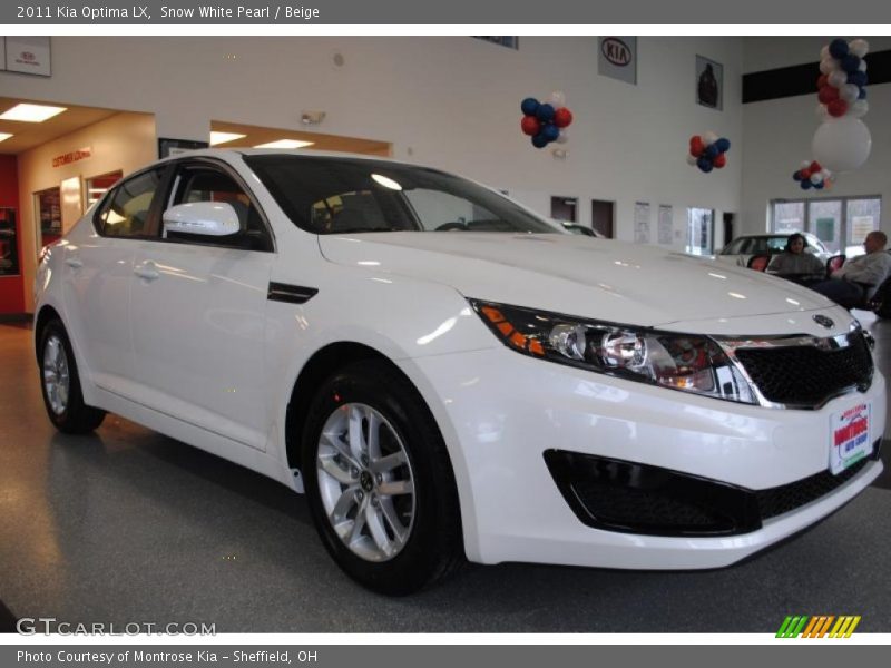Snow White Pearl / Beige 2011 Kia Optima LX