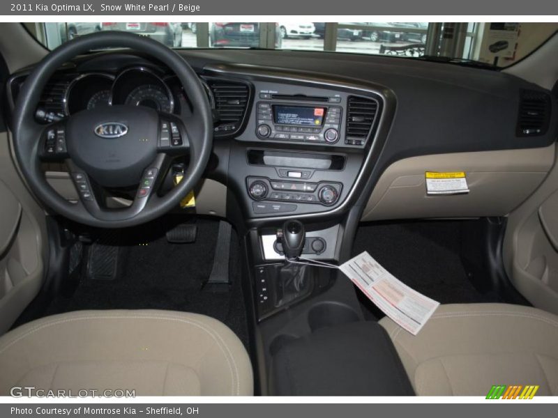 Snow White Pearl / Beige 2011 Kia Optima LX