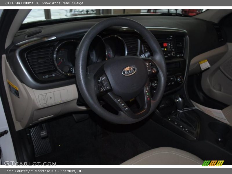 Snow White Pearl / Beige 2011 Kia Optima LX
