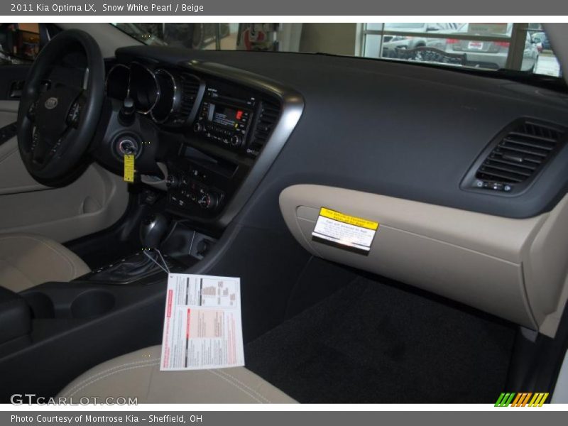 Snow White Pearl / Beige 2011 Kia Optima LX
