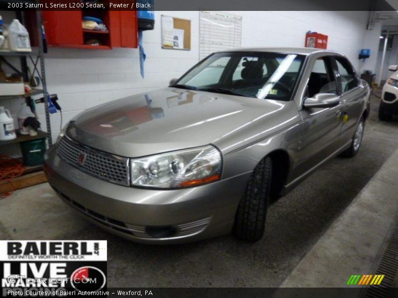 Pewter / Black 2003 Saturn L Series L200 Sedan