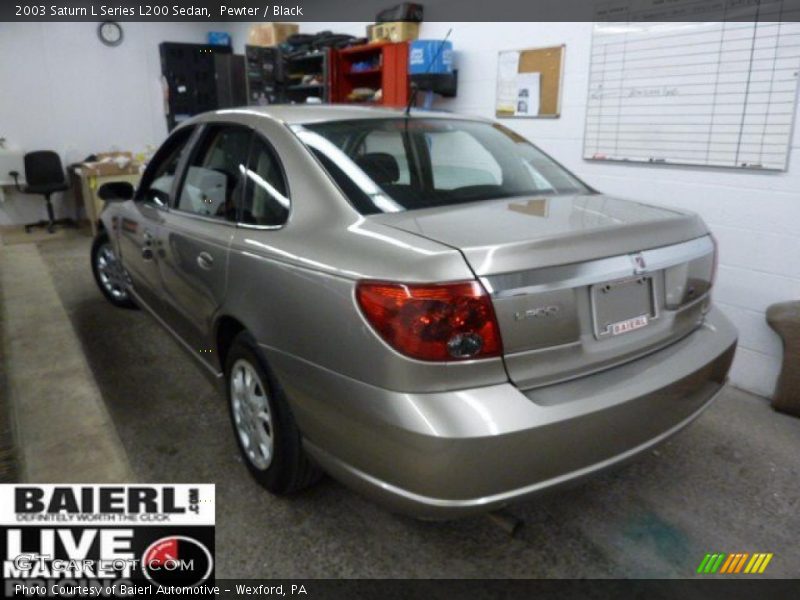 Pewter / Black 2003 Saturn L Series L200 Sedan