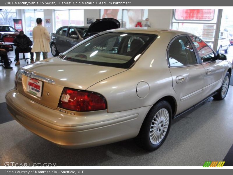 Harvest Gold Metallic / Medium Parchment 2001 Mercury Sable GS Sedan