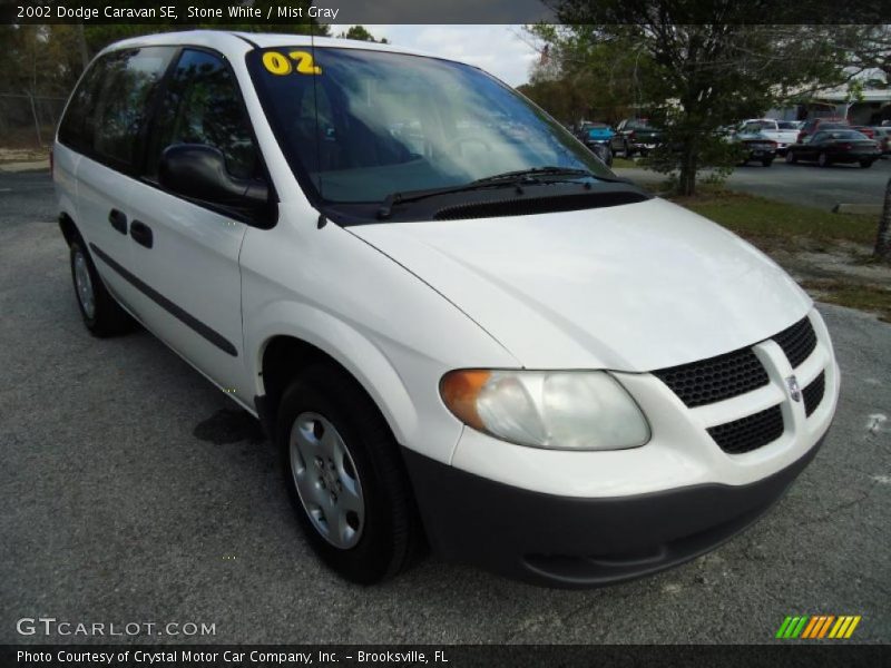 Stone White / Mist Gray 2002 Dodge Caravan SE