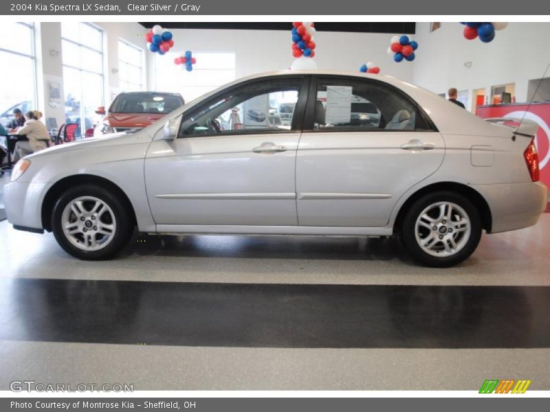 Clear Silver / Gray 2004 Kia Spectra LX Sedan