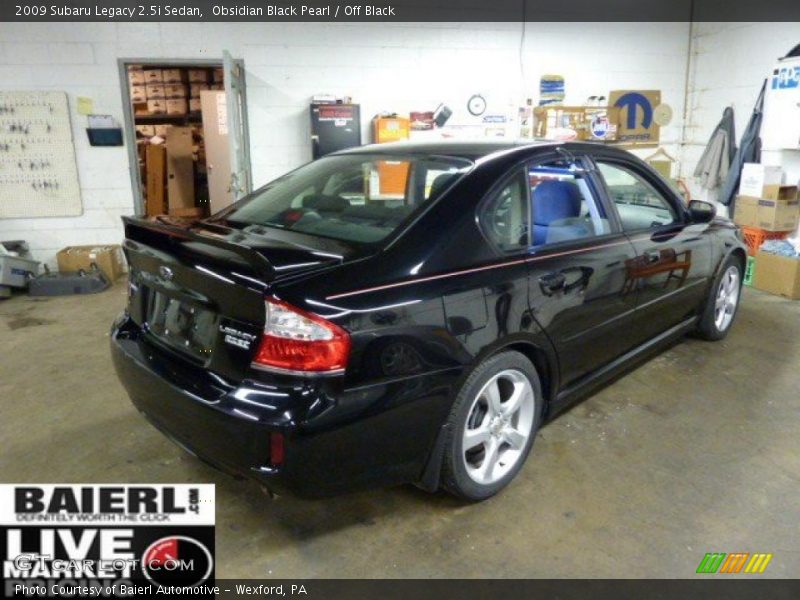 Obsidian Black Pearl / Off Black 2009 Subaru Legacy 2.5i Sedan