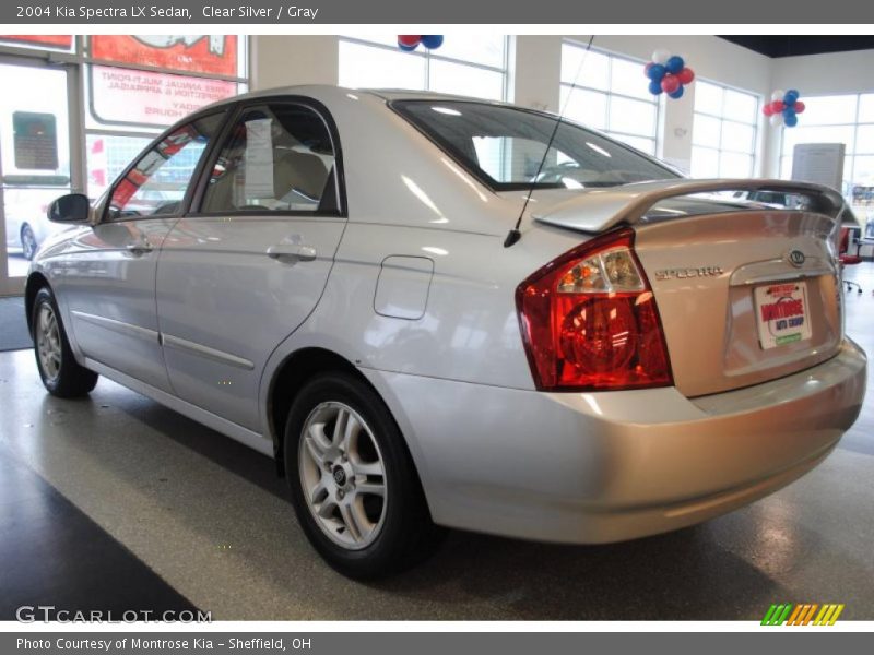 Clear Silver / Gray 2004 Kia Spectra LX Sedan