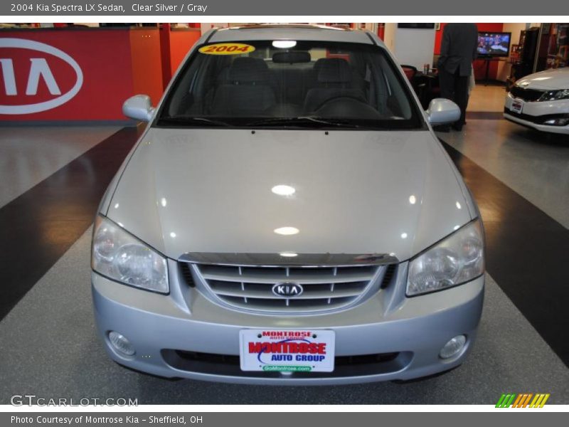 Clear Silver / Gray 2004 Kia Spectra LX Sedan