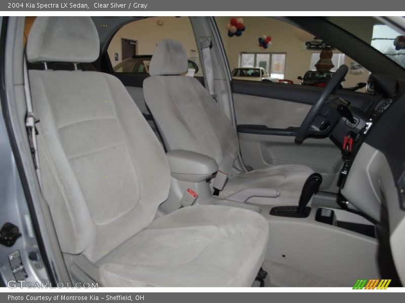 Clear Silver / Gray 2004 Kia Spectra LX Sedan