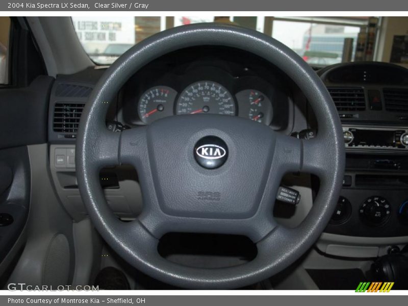 Clear Silver / Gray 2004 Kia Spectra LX Sedan