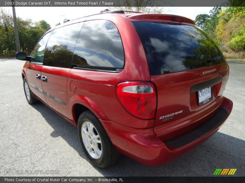 Inferno Red Tinted Pearl / Taupe 2003 Dodge Caravan SXT