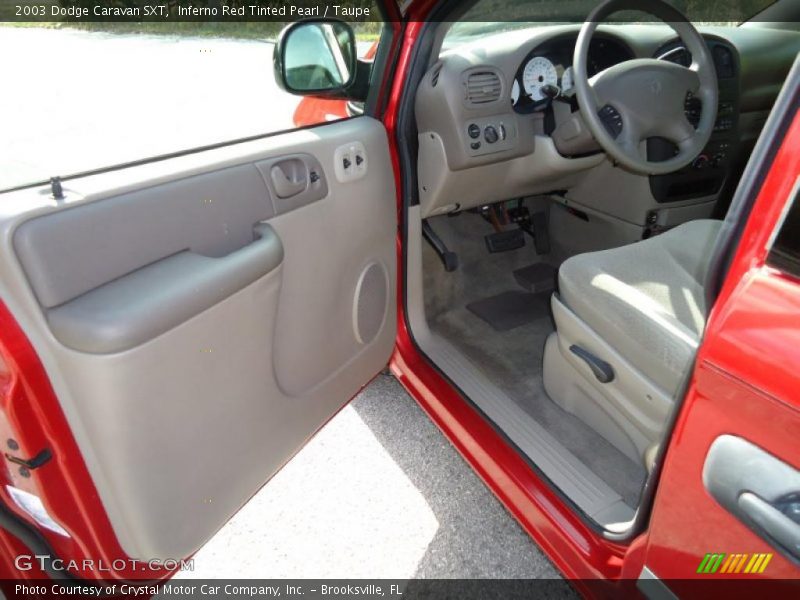 Inferno Red Tinted Pearl / Taupe 2003 Dodge Caravan SXT