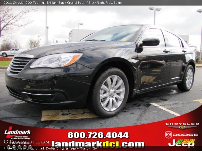 Brilliant Black Crystal Pearl / Black/Light Frost Beige 2011 Chrysler 200 Touring