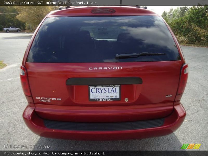 Inferno Red Tinted Pearl / Taupe 2003 Dodge Caravan SXT