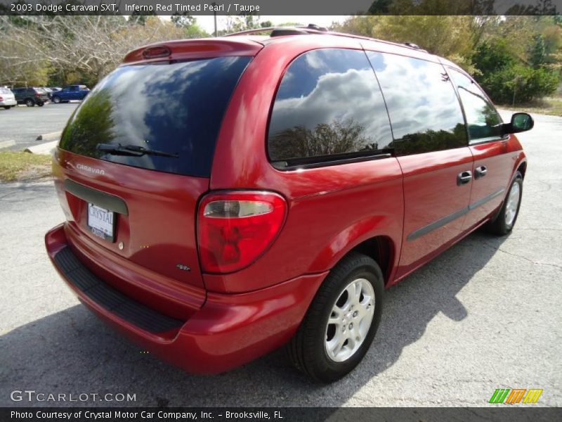 Inferno Red Tinted Pearl / Taupe 2003 Dodge Caravan SXT
