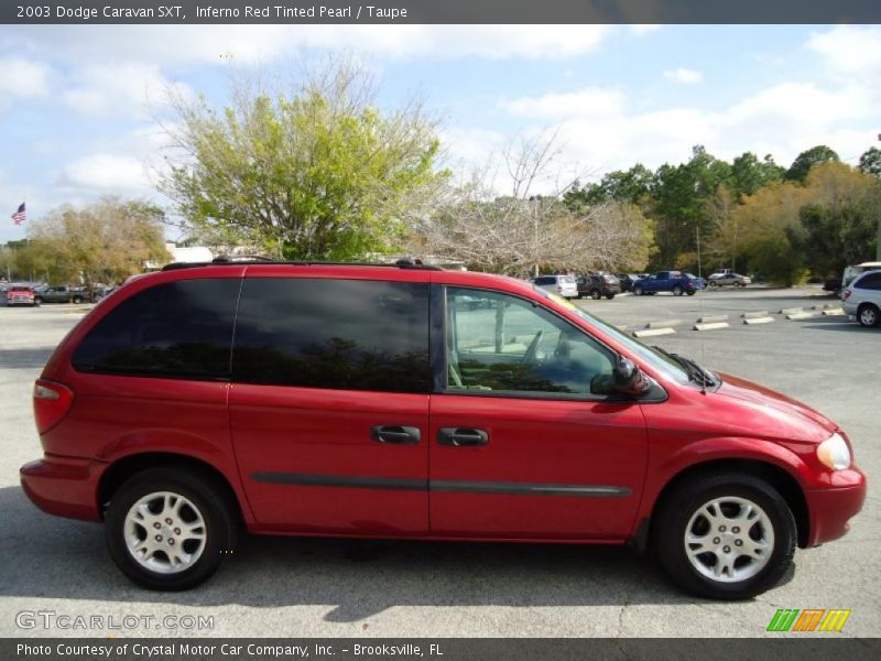 Inferno Red Tinted Pearl / Taupe 2003 Dodge Caravan SXT