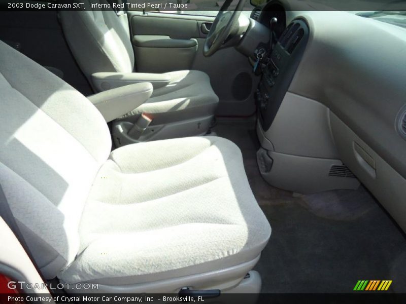 Inferno Red Tinted Pearl / Taupe 2003 Dodge Caravan SXT