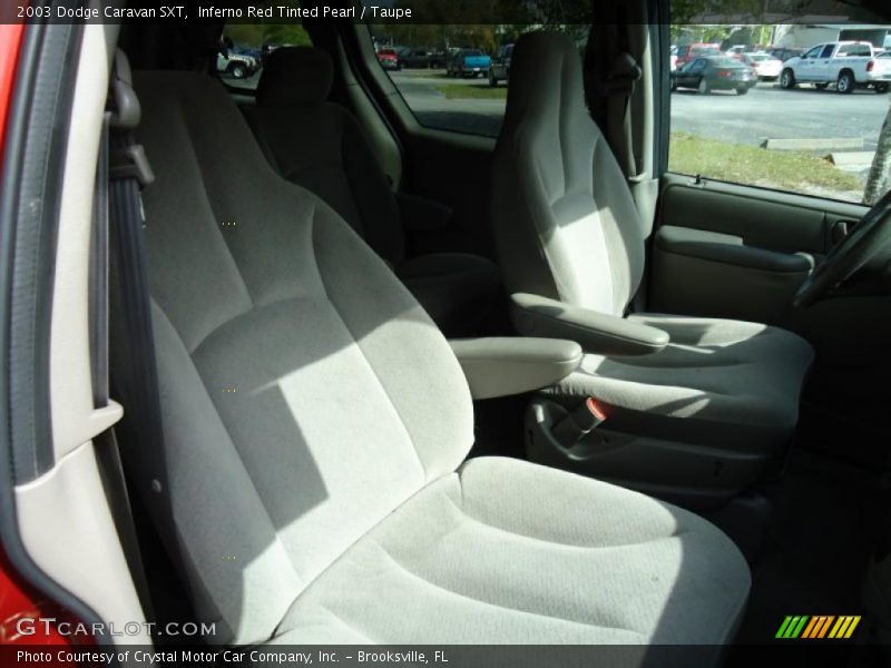 Inferno Red Tinted Pearl / Taupe 2003 Dodge Caravan SXT