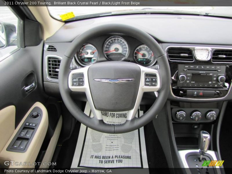 Brilliant Black Crystal Pearl / Black/Light Frost Beige 2011 Chrysler 200 Touring
