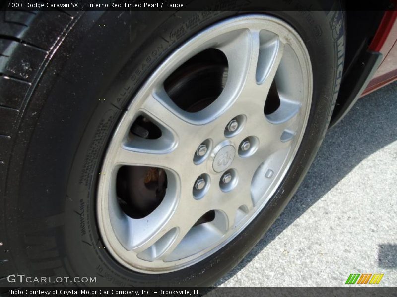 Inferno Red Tinted Pearl / Taupe 2003 Dodge Caravan SXT