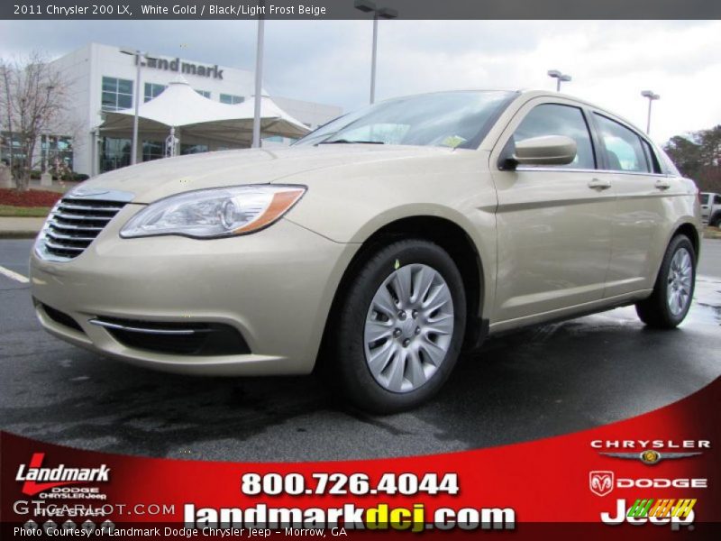White Gold / Black/Light Frost Beige 2011 Chrysler 200 LX