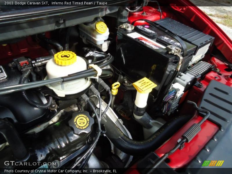 Inferno Red Tinted Pearl / Taupe 2003 Dodge Caravan SXT