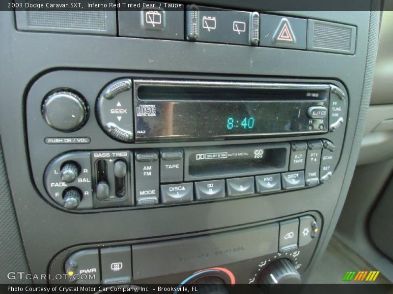 Controls of 2003 Caravan SXT