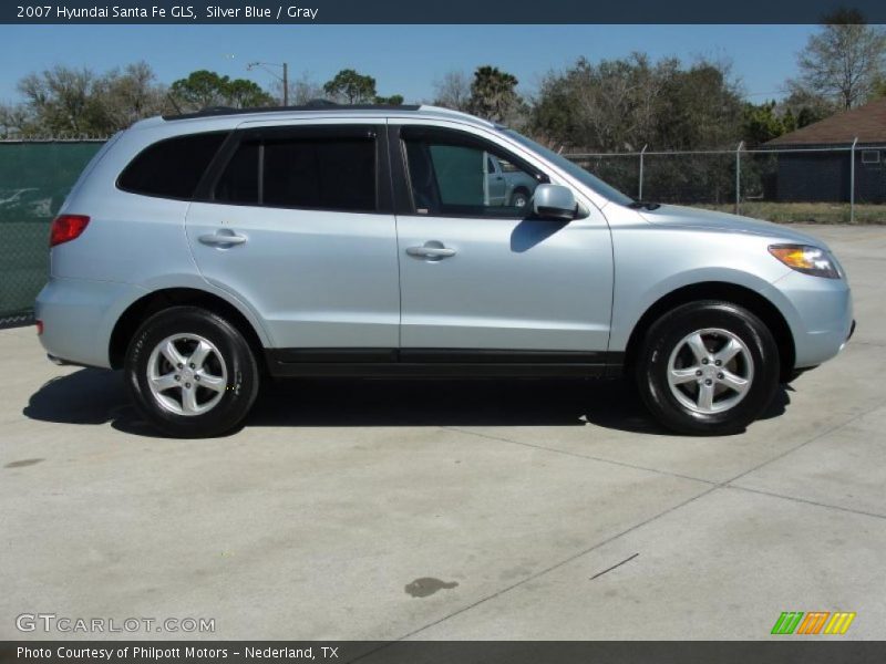 Silver Blue / Gray 2007 Hyundai Santa Fe GLS