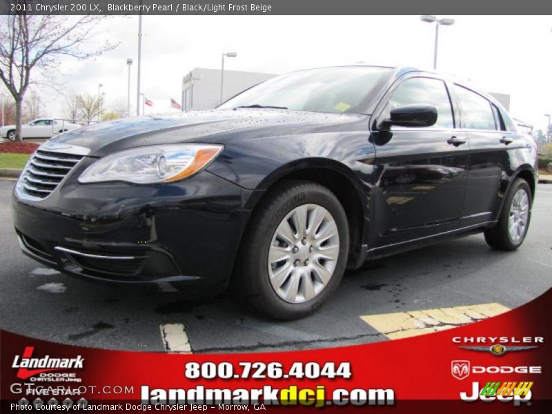 Blackberry Pearl / Black/Light Frost Beige 2011 Chrysler 200 LX