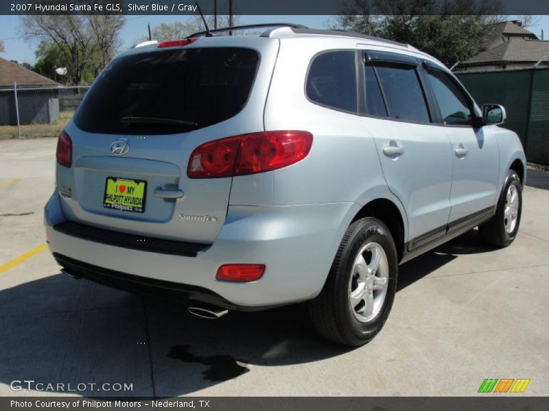 Silver Blue / Gray 2007 Hyundai Santa Fe GLS