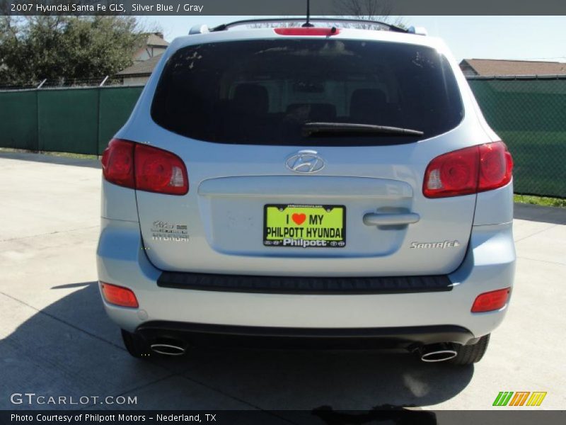 Silver Blue / Gray 2007 Hyundai Santa Fe GLS
