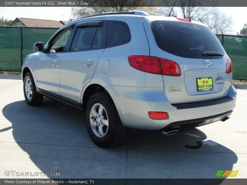 Silver Blue / Gray 2007 Hyundai Santa Fe GLS