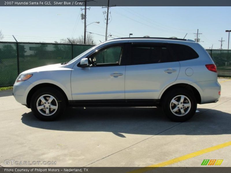 Silver Blue / Gray 2007 Hyundai Santa Fe GLS