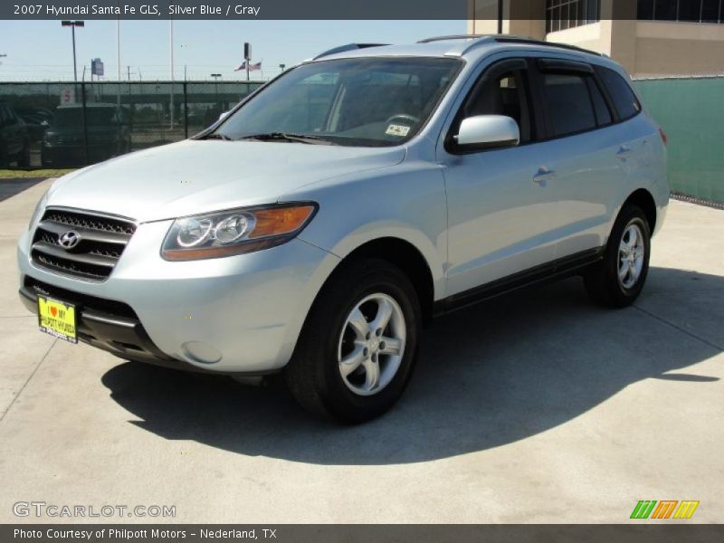 Silver Blue / Gray 2007 Hyundai Santa Fe GLS