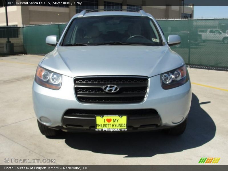 Silver Blue / Gray 2007 Hyundai Santa Fe GLS