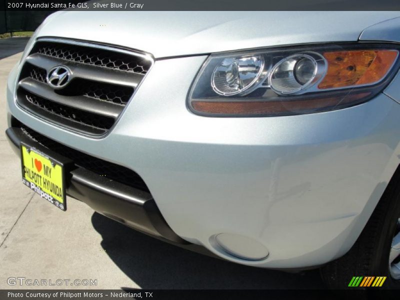 Silver Blue / Gray 2007 Hyundai Santa Fe GLS