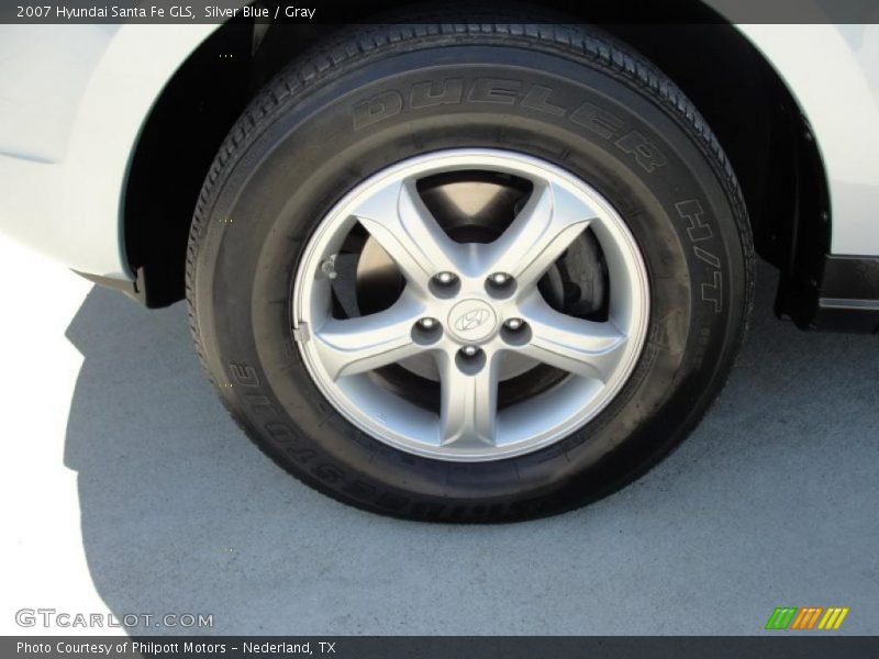 Silver Blue / Gray 2007 Hyundai Santa Fe GLS