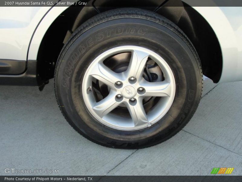 Silver Blue / Gray 2007 Hyundai Santa Fe GLS
