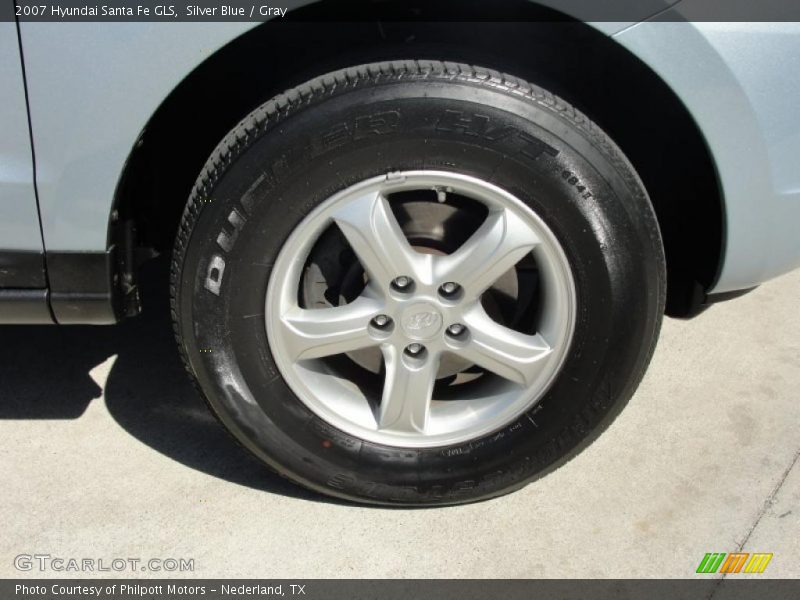 Silver Blue / Gray 2007 Hyundai Santa Fe GLS