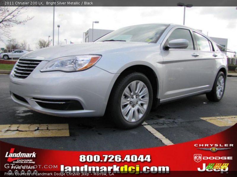 Bright Silver Metallic / Black 2011 Chrysler 200 LX