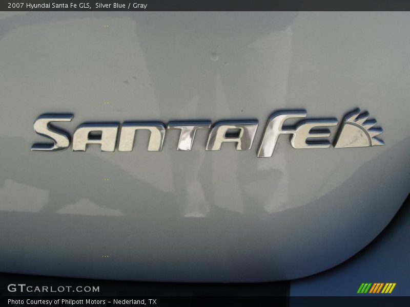 Silver Blue / Gray 2007 Hyundai Santa Fe GLS