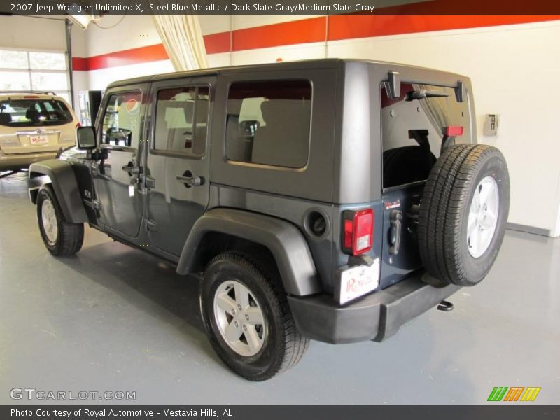 Steel Blue Metallic / Dark Slate Gray/Medium Slate Gray 2007 Jeep Wrangler Unlimited X