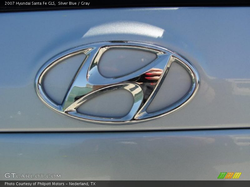 Silver Blue / Gray 2007 Hyundai Santa Fe GLS