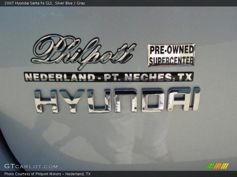 Silver Blue / Gray 2007 Hyundai Santa Fe GLS