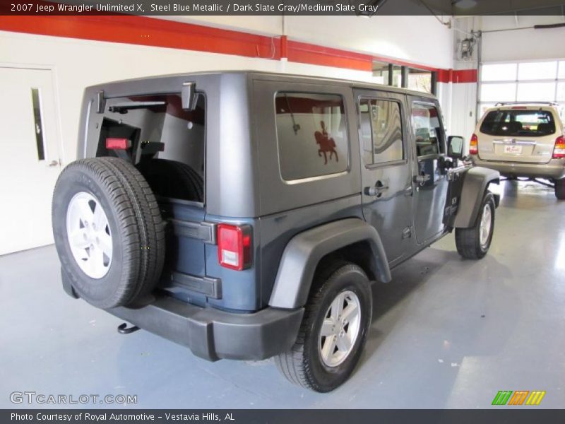 Steel Blue Metallic / Dark Slate Gray/Medium Slate Gray 2007 Jeep Wrangler Unlimited X