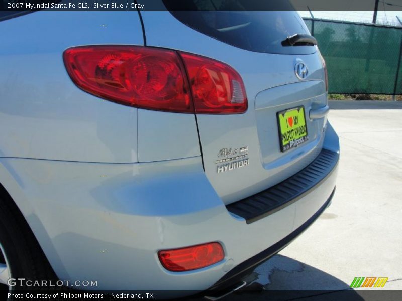 Silver Blue / Gray 2007 Hyundai Santa Fe GLS